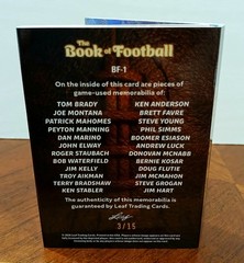 Leaf Spectacular Book Of Heroes QBs Brady Manning Mahomes Montana Marino Young