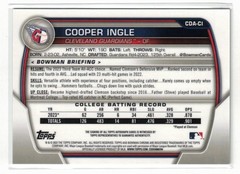 2023 1st Bowman Draft RC AUTO Cooper Ingle #CDA-CI! Guardians Rookie! Autograph!