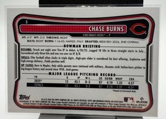2026 Bowman Chrome RC Chase Burns Red Rookie Logo Variation #3 Cincinnati Reds