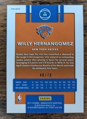 2017-18 Donruss Optic Basketball Pink Velocity #99 Willy Hernangomez /79