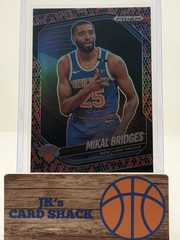2024-25 Panini Prizm Black Mikal Bridges Snakeskin Prizm #158 New York Knicks