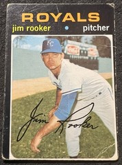 1971 TOPPS JIM ROOKER (KANSAS CITY ROYALS) HIGH #730 OC CORNER CREASE WRINKLES