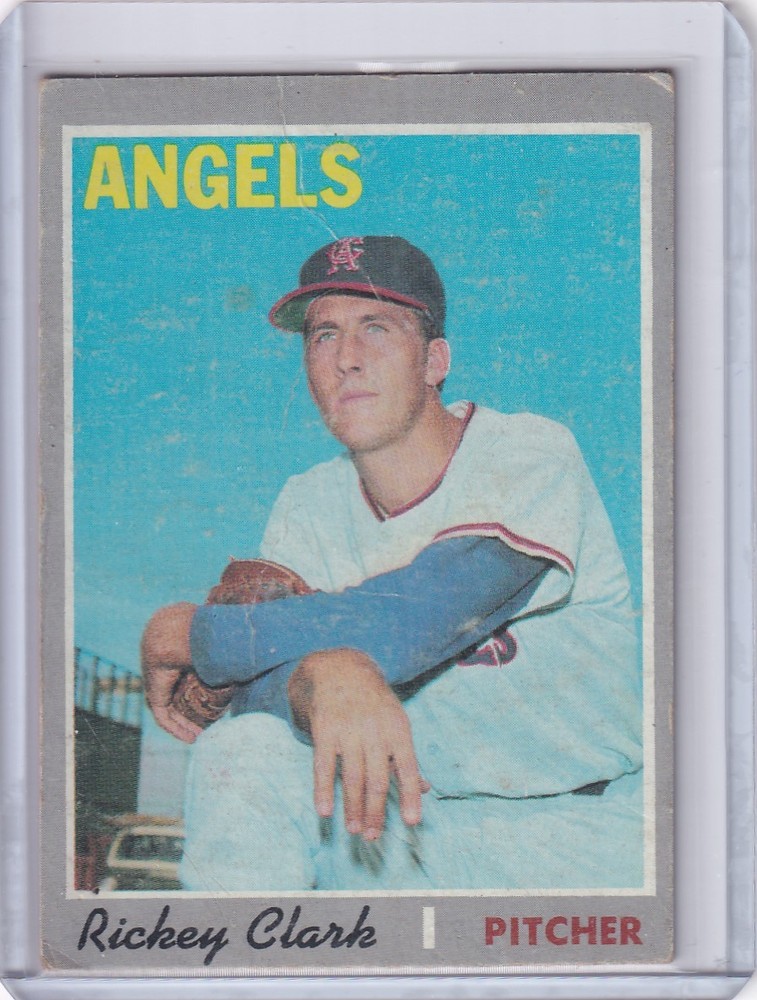 1970 Topps Baseball #586 Rickey Clark – California Angels RC