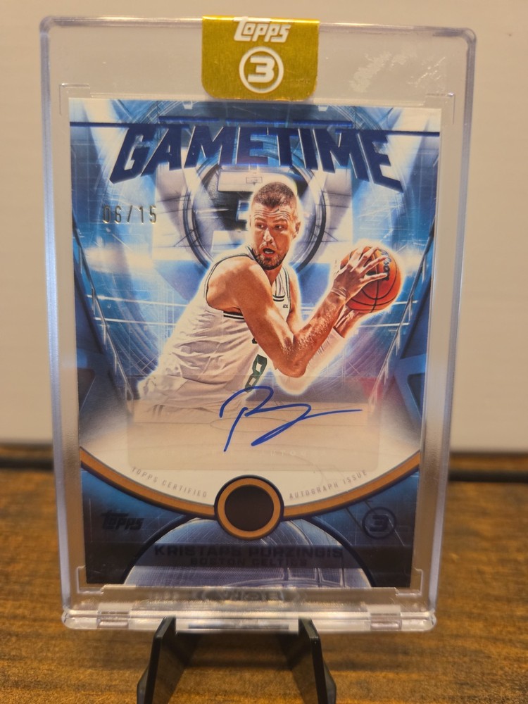 2025-26 Topps Three Game Time Graphs Kristaps Porzingis Auto /15