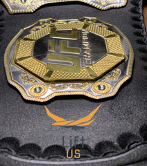 UFC ULTIMATE FIGHTING CHAMPIONSHIP TITLE REPLICA BELT 2MM Brass Dual Plate Adult