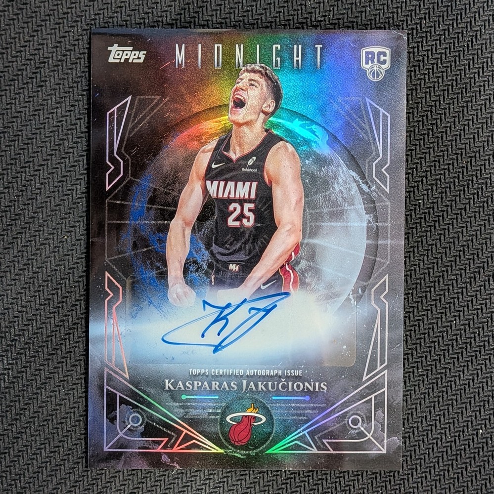 2025-26 Topps Midnight Kasparas Jakucionis #MSR-KJ Midnight Sun Auto (RC,AU)