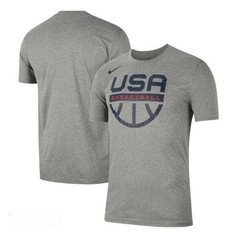 Nike Dri Fit USA Basketball Practice Shirt Gray Tee CT8783-091 size M Men&rsquo;s