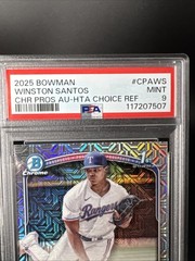 2025 Bowman Winston Santos Chrome Auto HTA Choice Refractor 1st /150 PSA 9