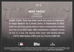 2023 Topps Chrome #CT-3 Mike Trout Titans
