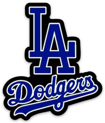 Los Angeles Dodgers – LA Dodgers logo in Black & Blue Die-cut STICKER