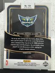 2025 Panini WNBA Select Myisha Hines-Allen #154 Premier Level Dallas Wings /99