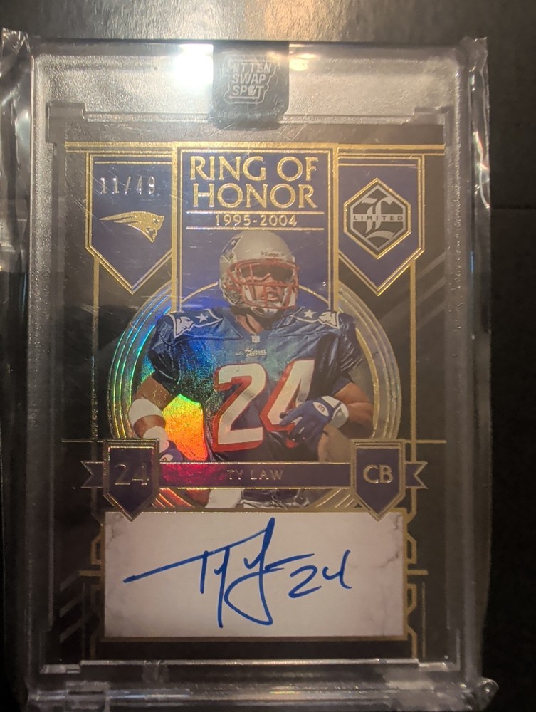 2023 Panini Limited – Ring of Honor Autographs Ty Law #ROH-TLA /49 (AU)