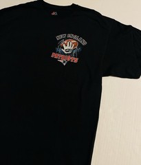 NEW New England Patriots Majestic NFL Cartoon Football T-Shirt LARGE Brady Bowl