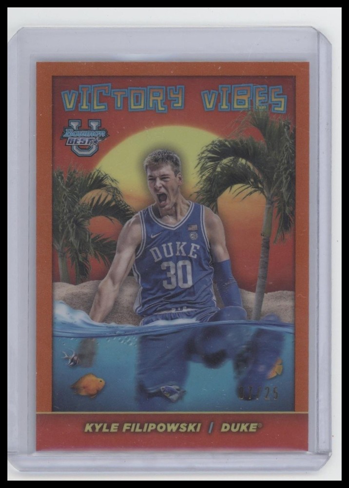 2023-24 Bowman University Best #VV-13 Kyle Filipowski Victory Vibes Orange #/25