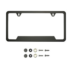 Red Blue Black Purple Chrome License Plate Frame Stainless Steel Metal Screw Cap