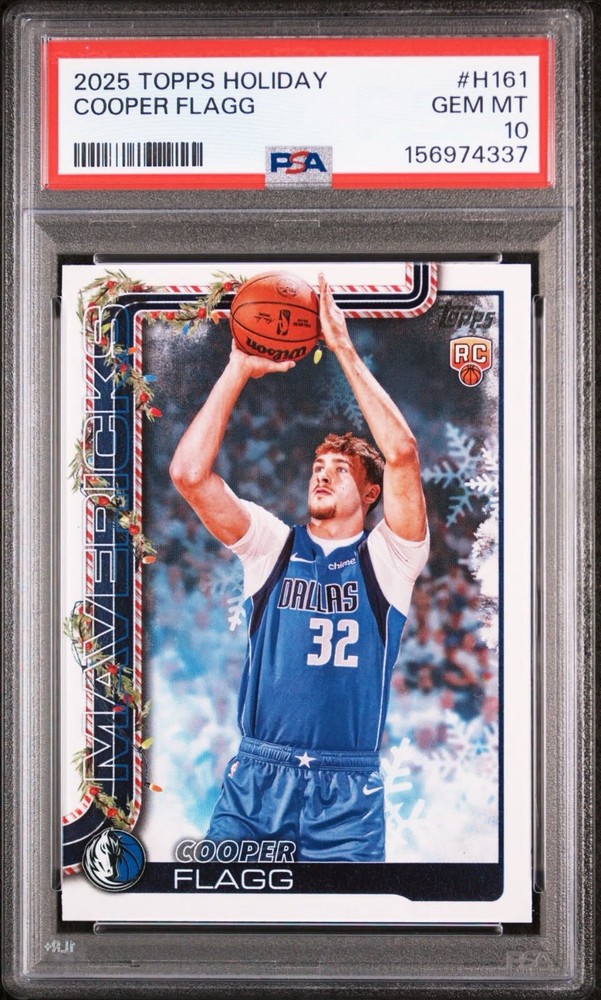 Topps 2025-26 Holiday Cooper Flagg #H161 RC Base Set PSA 10 Gem Mint Mavericks