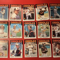 Topps 1983 Topps Baltimore Orioles 18 Card Lot Dan Ford Mike Flanagan