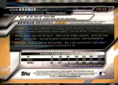 2016 Bowman #CPA-KK Kevin Kramer Chrome Prospect Autographs
