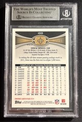 2012 TOPPS CHROME GOLD REFRACTOR #100 DREW BREES #15/50 SAINTS HOF BGS 9