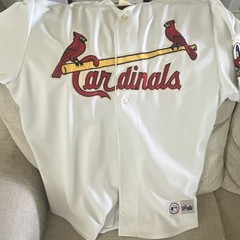 Majestic Mark McGwire #25 St. Louis Cardinals White Jersey Men’s 48 1998 Patch