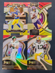 2023 Select Football RED AND YELLOW DIE-CUT PRIZMS with Rookies You Pick