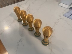 Five (5) FIFA World Cup Replica Trophies – 4 Inches Tall