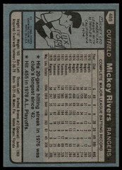 1980 Topps #485 Mickey Rivers Texas Rangers