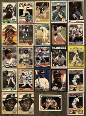 Rickey Henderson Baseball 76 Card Lot Topps Donruss Fleer Yankees Athletics