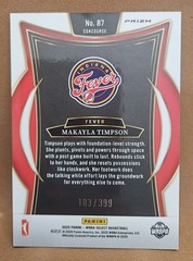 2025 Panini Select WNBA – Red & Blue /399 Makayla Timpson #87 (RC) – Fever