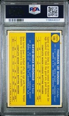 1970 Topps #189 THURMAN MUNSON Rookie Card PSA 6 – D. McDonald; New York Yankees