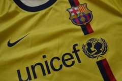 BARCELONA 2008-2010 AWAY FOOTBALL SHIRT NIKE 286789-760 JERSEY SIZE L MENS
