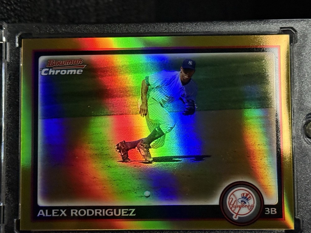 2010 BOWMAN CHROME #118 GOLD REFRACTROR #D 1/50 FIRST ON PRINT ALEX RODRIGUEZ