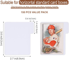 Trading Card Dividers for Standard Card Storage Boxes, 150PCS Paper Divider Card
