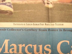 Emmitt Smith Souvenir Poster fr the Ft. Worth Star-Telegram newspaper Feb 2,1996