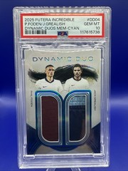 2025 Futera Incredible PHIL FODEN + JACK GREALISH Dynamic Duos Match Worn PSA 10