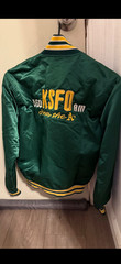 Vintage Starters Oakland A’s Radio Station 560 KSFO am Gem Promo Satin Jacket