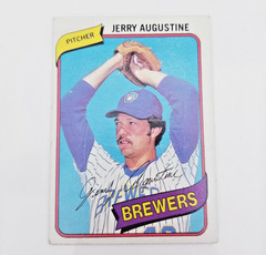 1980 TOPPS JERRY AUGUSTINE MILWAUKEE BREWERS #243 MLB sports trading card