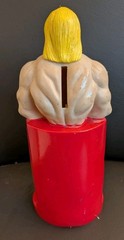 Vintage 1991 Hulk Hogan Titan Sports WWF Hulkamania Coin Bank Read