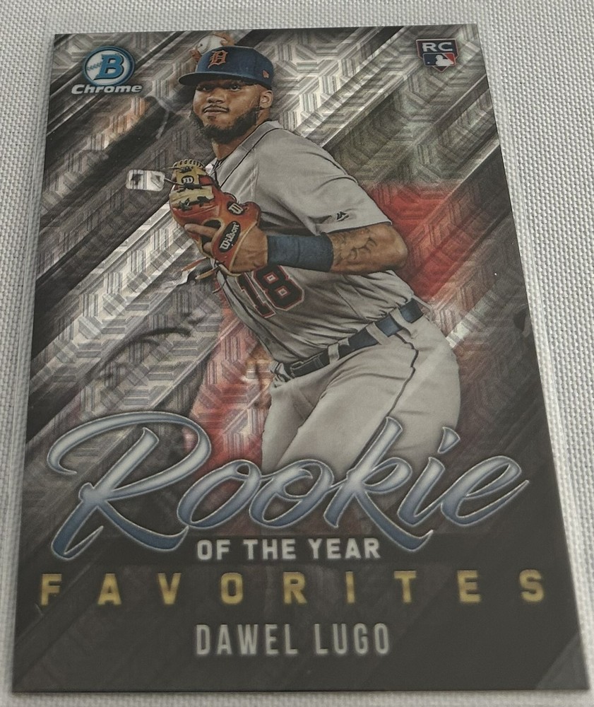 2019 Bowman Chrome Baseball Dawel Lugo Detroit Tigers ROY Favorites Mojo #ROYF-3