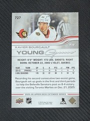 2025-26 UD Extended Series – Xavier Bourgault Young Guns #727