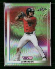 2026 Leaf Vivid Zion Rose Prismatic Green #/15 #186