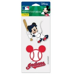 CLEVELAND INDIANS MICKEY MOUSE 2 PIECE PERFECT CUT DECAL SHEET 4&Prime;X8&Prime; DISNEY