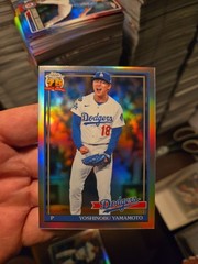 2026 Topps Chrome Yoshinobu Yamamoto 75 Years Of Baseball Refractor LA Dodgers