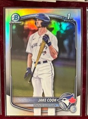 Jake Cook 47 Card 1st Bowman Lot – Refractor, Chrome, Base, – Blue Jays Prospect
