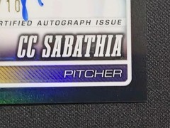 2026 Topps Chrome CC Sabathia Black Refractor Auto /10 Brewers Autograph #CLA-CS