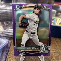 2025 Bowman Draft – Chrome Jamie Arnold #BDC-30 Purple Refractor /250 (RC)