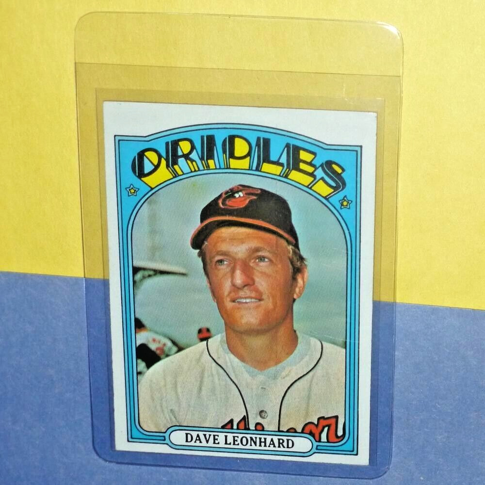 1972 DAVE LEONHARD Topps card #527 Baltimore Orioles
