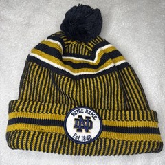 Notre Dame Fighting Irish Knit Beanie Pom Hat New Era EST 1842 Irish