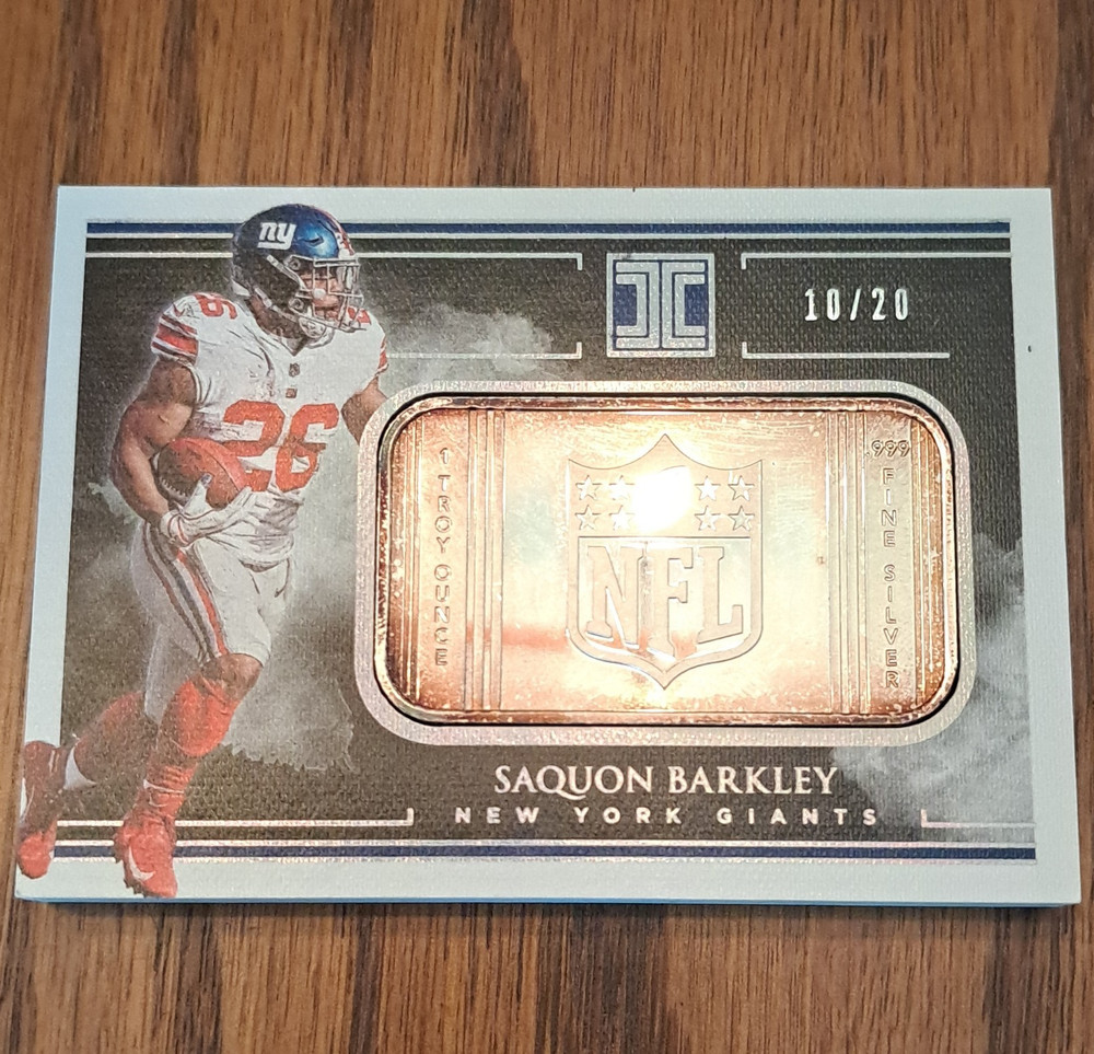 Panini 2018 Impeccable NFL Shields Saquon Barkley Giants NFLS-SB /20