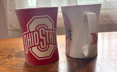 2 Pair of Ohio State Buckeyes Logo 14oz Ceramic Coffee Mugs Boelter Brands
